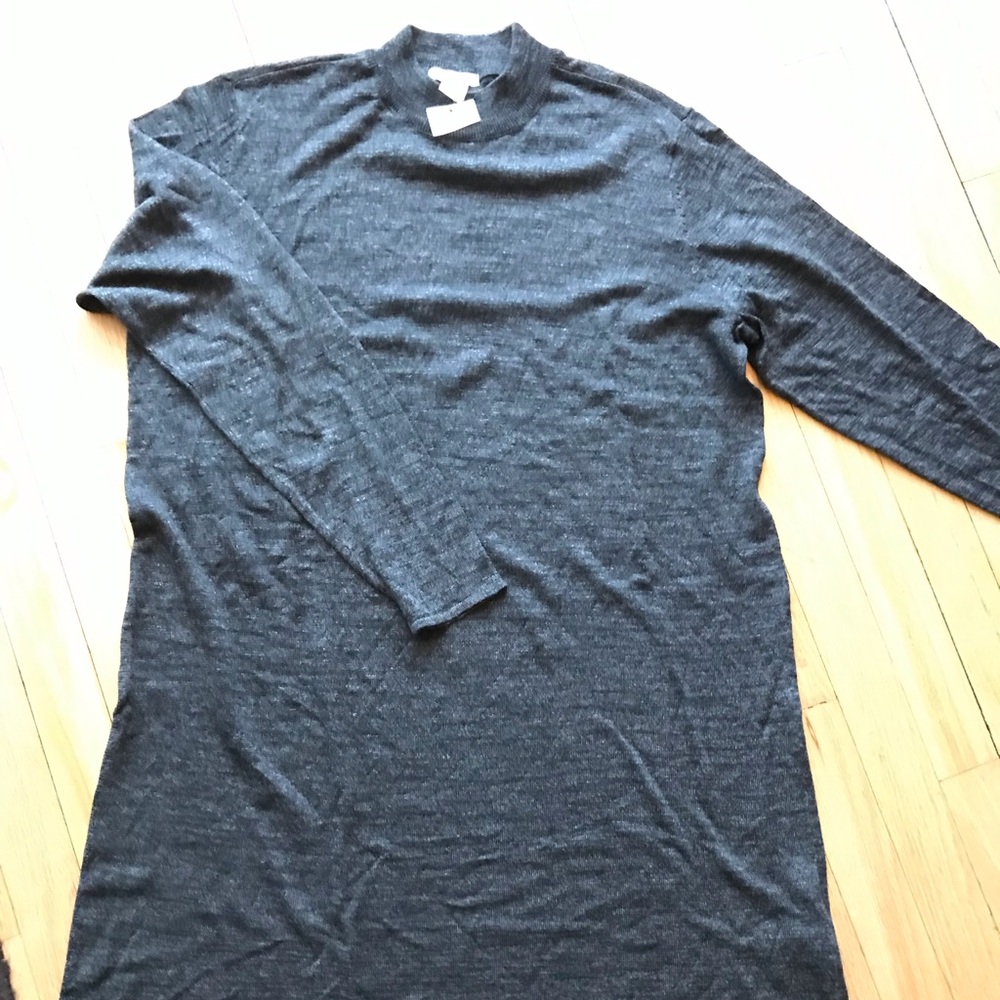 Charcoal mock neck dress
